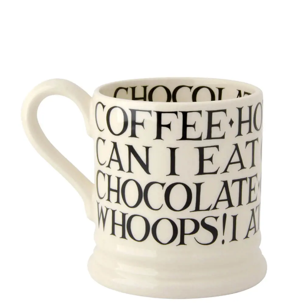 Emma Bridgewater Black Toast All Over Writing Mug